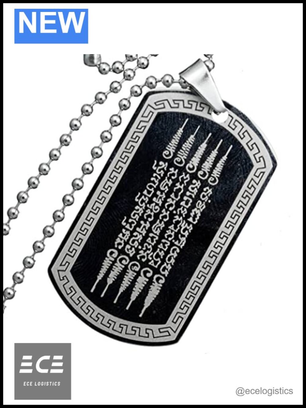 Thai Amulet Buddha Pendant Necklace Stainless Steel Charm Yantra 5 Rows Lucky